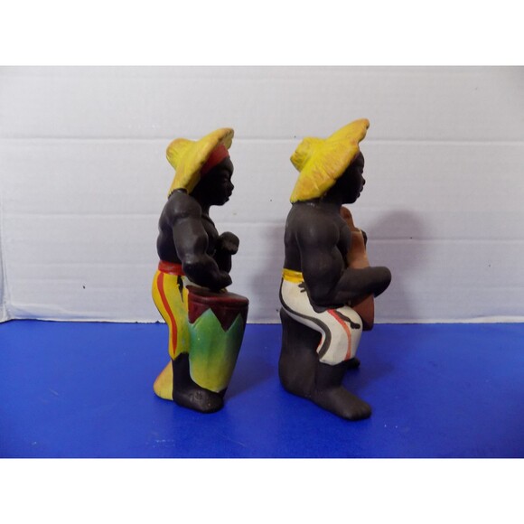 Vintage African Black Caribbean Island Calypso Musicians Salt & Pepper Shakers - Picture 6 of 6
